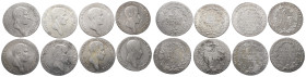 Brandenburg Preussen, Friedrich Wilhelm III. 1797-1840, Kl. Lot von 1/6 Talern, Berlin und Breslau. 8 Stück. Enthalten sind: 1812 (6x), 1813 und 1816....