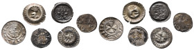 Brandenburg Preussen, kl. Konvolut von mittelalterlichen Prägungen. Enthalten sind Hohlpfennige (Salzwedel und Krossen); Helmhohlpfennig (Frankfurt); ...