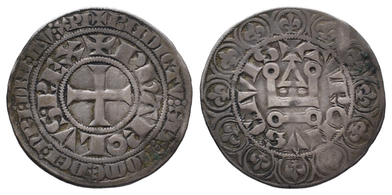 Frankfurt, Karl IV. von Luxemburg 1346-1378, Turnose o. J. (1346-1355). 3,35 g. ...
