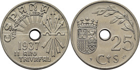 Estado Español. Viena. 25 céntimos. 1937. SC/FDC. Excepcional