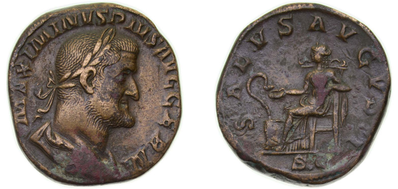 Rome Roman Empire AD 236 - 238 AE Sestertius - Maximinus Thrax (SALVS AVGVSTI S ...