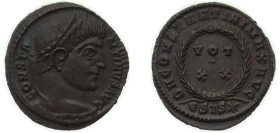 Rome Roman Empire AD 320 - 321 εSIS★ AE Follis - Constantinus I (VOT XX DN CONSTANTINI MAX AVG) Bronze Siscia Mint 2.94g UNC RIC VII 159 OCRE ric.7.si...