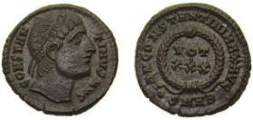 Rome Roman Empire AD 327-329 SMHB AE Follis - Constantinus I (Eyes to God; Heraclea, Rare) Bronze Heraclea Mint 2.98g AU RIC 90 rare