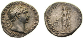 Rome Roman Empire AD 103 - 111 AR Denarius - Trajan (COS V P P S P Q R OPTIMO PRINC; Aequitas) Silver Rome Mint 3.04g XF RIC II 118 OCRE ric.2.tr.118