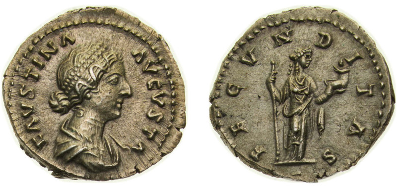 Rome Roman Empire AD 161 - 175 AR Denarius - Faustina the Younger (FECVNDITAS; F...
