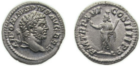 Rome Roman Empire AD 213 AR Denarius - Caracalla (P M TR P XVI COS IIII P P; Serapis) Silver Rome Mint 2.84g UNC RIC IV.1 208a OCRE ric.4.crl.208a