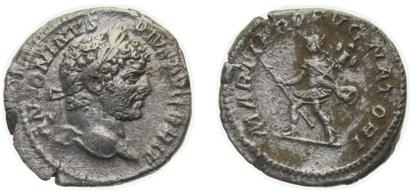 Rome Roman Empire AD 213 AR Denarius - Caracalla (MARTI PROPVGNATORI; Mars) Silv...