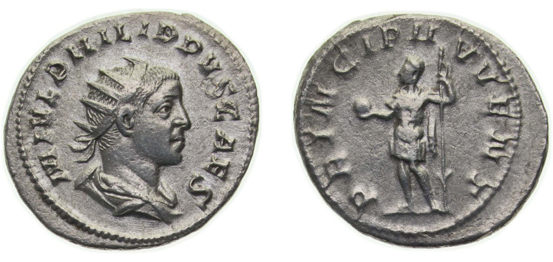 Rome Roman Empire AD 244 - 246 AR Antoninianus - Philippus II (PRINCIPI IVVENT) ...