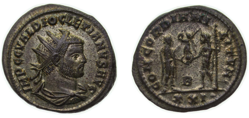 Rome Roman Empire AD 293 - 295 BL Antoninianus - Diocletianus (CONCORDIA MILITVM...