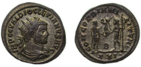 Rome Roman Empire AD 293 - 295 BL Antoninianus - Diocletianus (CONCORDIA MILITVM) Silver Siscia Mint 4.32g UNC RIC V.2 256C OCRE ric.5.dio.256