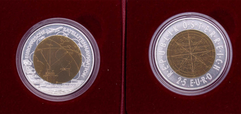Austria Second Republic 2006 25 Euro (European Satellite Navigation) Bimetallic:...