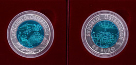 Austria Second Republic 2007 25 Euro (Austrian Aviation) Bimetallic: niobium centre in silver (.900) ring Vienna Mint (65000) 16.5g BU KM 3147