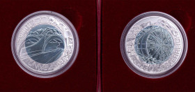 Austria Second Republic 2013 25 Euro (Tunneling) Bimetallic: niobium centre in silver (.900) ring Vienna Mint (65000) 16.5g BU KM 3217