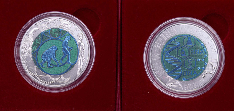 Austria Second Republic 2014 25 Euro (Evolution) Bimetallic: niobium centre in s...