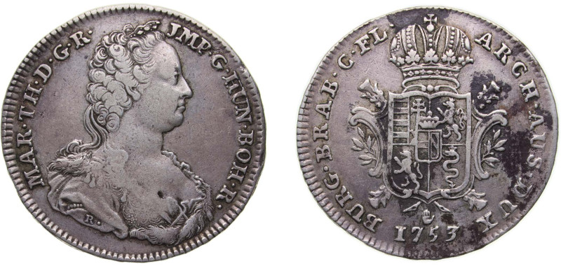 Belgium Austrian Netherlands Possession 1753 1 Ducaton - Maria Theresia (Type 2)...
