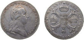 Belgium Austrian Netherlands Possession 1786 1 Kronenthaler - Joseph II (Type 1) Silver (.873) Brussels Mint (1385987) 29.33g XF KM 32 Dav ECT 1284