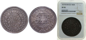 Brazil Portuguese colony 1819 R 960 Réis - João VI Silver (.896) Rio de Janeiro Mint (1722312) 27.07g NGC XF 45 KM 326