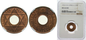 British West Africa British colony 1956 ⅒ Penny - Elizabeth II Bronze (95.5% Copper, 3% Tin, 1.5% Zinc) Royal Mint (Tower Hill) (2400000) 1.95g NGC MS...