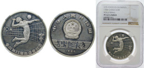 China People's Republic of China 1984 10 Yuan (Volleyball) Silver (.800) (6000) 17.06g NGC PF 63 KM 96a Y 63a