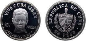 Cuba Second Republic 2000 1 Peso (Millenium) Silver (.999) 31.25g PF
