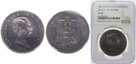 El Salvador Republic 1861 (1971) 1 Peso (Restrike) Silver NGC PF 65 KM X5c