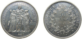 France Fifth Republic 1967 10 Francs Silver (.900) (10101805) 25g BU KM 932 Schön 236 Gad 813 F 364