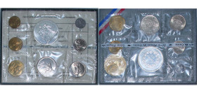 France Fifth Republic 1973 Francs set (8 Lots) Paris Mint UNC