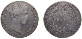 France First Republic AN 13（1804）A 5 Francs - Napoleon I Silver (.900) Paris Mint (5118919) 24.75g VF F 303 Gad 580 KM 662.1