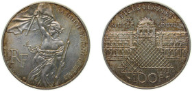 France Third Republic 1993 100 Francs (Liberté de Delacroix) Silver (.900) Paris Mint (1832011) 15g BU F 461 KM 1018.1 Gad 924
