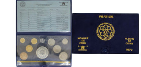 France Fifth Republic 1979 Francs set (10 Lots) Paris Mint BU