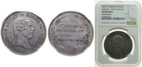 Germany Kingdom of Saxony (Albertinian Line) German states 1827 S 1 Conventionsthaler - Anton (Death of Friedrich August I) Silver (.833) Dresden Mint...