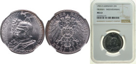 Germany Kingdom of Prussia Second Empire 1901 A 2 Marks - William II (Kingdom of Prussia) Silver (.900) Berlin Mint (2600000) 11.111g NGC MS 61 KM 525...