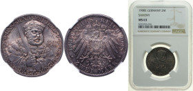 Germany Grand duchy of Saxe-Weimar-Eisenach Second Empire 1908 A 2 Marks - William Ernest (Jena University) Silver (.900) Berlin Mint (50000) 11.111g ...