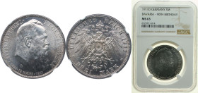 Germany Kingdom of Bavaria Second Empire 1911 D 3 Mark - Otto (90th Birthday of Prince Regent Luitpold) Silver (.900) Munich Mint (639721) 16.66g NGC ...