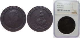 Great Britain United Kingdom 1797 2 Pence - George III (2nd issue; 'Cartwheel') Copper Soho Mint (722100) 56.7g NGC VF Scratches KM 619 Sp 3776