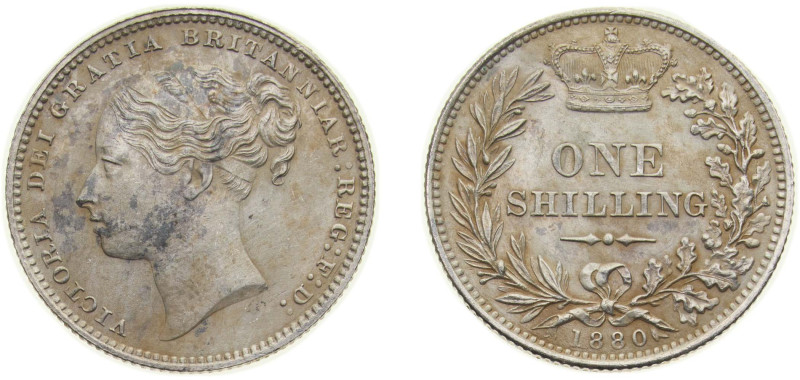 Great Britain United Kingdom 1880 1 Shilling - Victoria (1st portrait; 'Young He...
