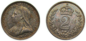 Great Britain United Kingdom 1895 2 Pence - Victoria (3rd portrait; Maundy issues) Silver (.925) (11000) 0.95g PL KM 776 Sp 3946