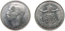 Luxembourg Principalty 1964 100 Francs - Jean Silver (.835) Brussels Mint (50000) 18g BU L 304-1 Weiller 294 KM 54 Schön 43