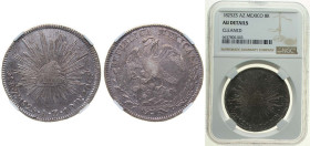 Mexico Federal Republic 1825 Zs AZ 8 Reales Silver (.903) Zacatecas Mint 27.07g NGC AU Cleaned KM 377.13