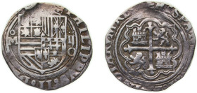 Mexico Spanish colony ND (1556-1598) Mo O 2 Reales - Felipe II Silver (.931) Mexico City Mint 6.77g VF MB 31