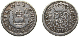 Mexico Spanish colony 1749 Mo M 1 Real - Fernando VI Silver (.917) Mexico City Mint 3.21g VF KM 76