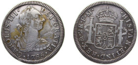 Mexico Spanish colony 1785 Mo FM 2 Reales - Carlos III Silver (.896) Mexico City Mint 6.77g XF KM 88a
