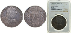 Mexico Spanish colony 1790 Mo FM 8 Reales - Carlos IV Silver (.903) Mexico City Mint 27.067g NGC AU 55 KM 107