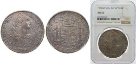 Mexico Spanish colony 1798 Mo FM 8 Reales - Carlos IV Silver (.903) Mexico City Mint 27.07g NGC AU 55 KM 109