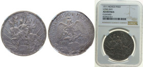 Mexico United Mexican States 1911 1 Peso "Caballito" (Grito De Dolores) Silver (.903) Mexico City Mint (1227000) 27.07g NGC AU KM 453