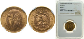 Mexico United Mexican States 1959 M 10 Pesos (Hidalgo) Gold (.900) (Copper .100) Mexico City Mint (50000) 8.333g NGC MS 64 KM 473