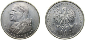 Poland People's Republic 1982 MW 1000 Złotych (Pope John Paul II) Silver (.625) Warsaw Mint (803100) 14.37g UNC Y 144 ParM 337 Fischer Po OB108 Fische...