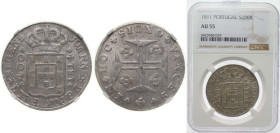 Portugal Kingdom 1811 Cruzado Novo - 400 Reis João Prince Regent (2nd Type) Silver (.9167) Lisbon Mint (959652) 15g NGC AU 55 KM 331