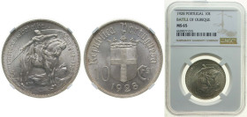 Portugal Second Republic 1928 10 Escudos (Battle of Ourique) Silver (.835) Lisbon Mint (200000) 12.5g NGC MS 65 KM 579 Gomes R 42.01