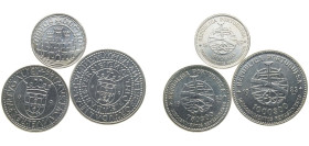 Portugal Third Republic 1983 incm 500, 750, 1000 Escudos (XVII European Art Exhibition, 3 Lots) Silver (.835) BU